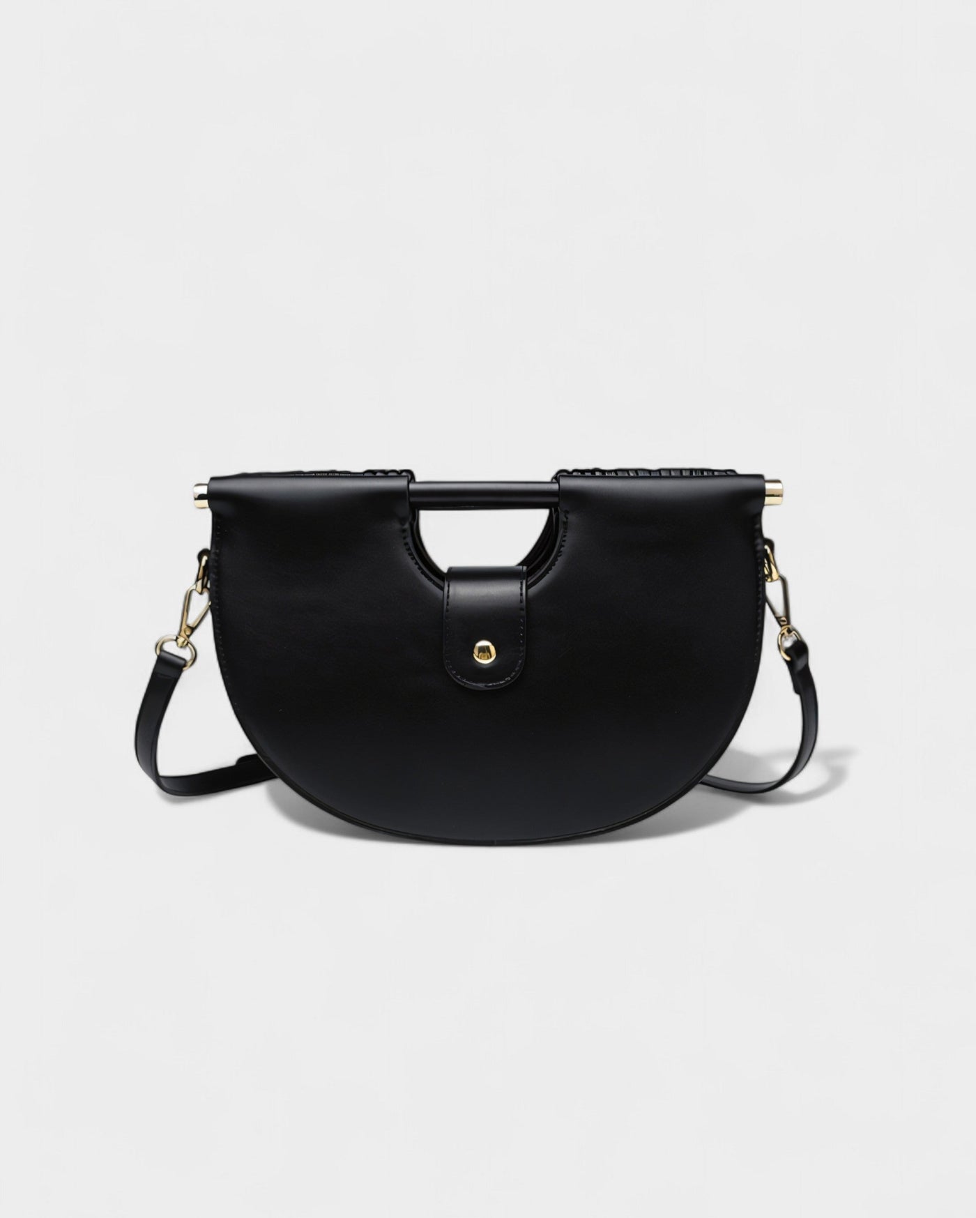 CANYA Textured Half-Moon Crossbody Clutch