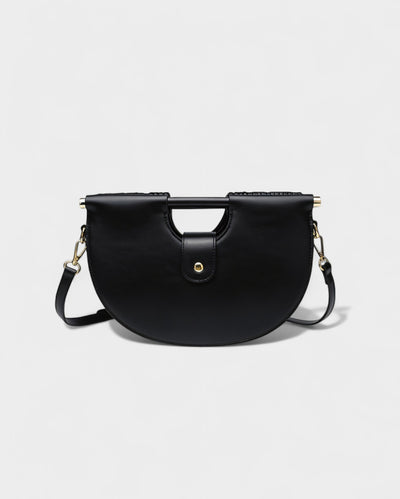 CANYA Textured Half-Moon Crossbody Clutch