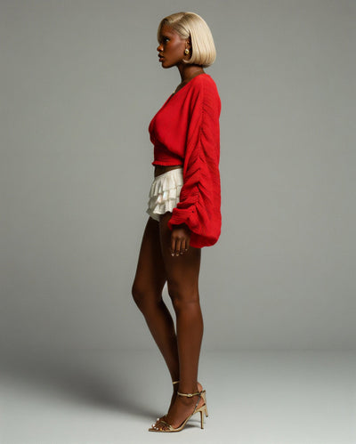 BERYL Long-Sleeve Chiffon Blouse