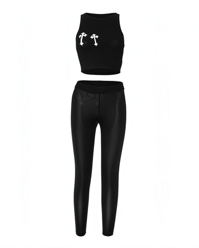 ERIN Cropped Top and Slim Pants Set