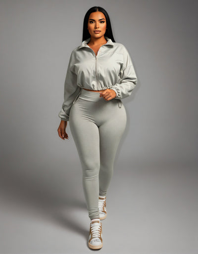 TATUM Cropped Zip Up Jacket & Leggings Set