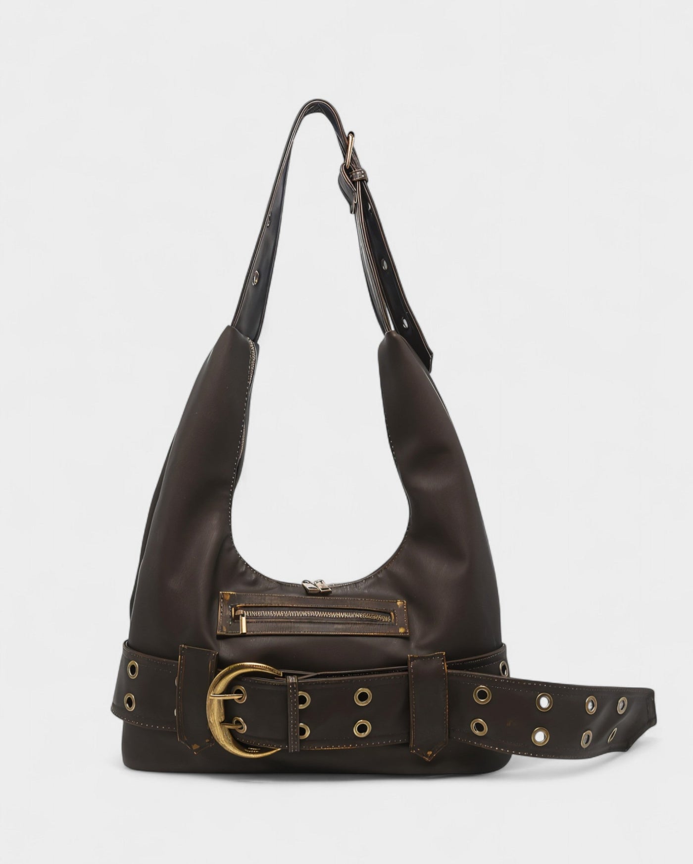 ALEXIS Retro Faux Leather Shoulder Bag