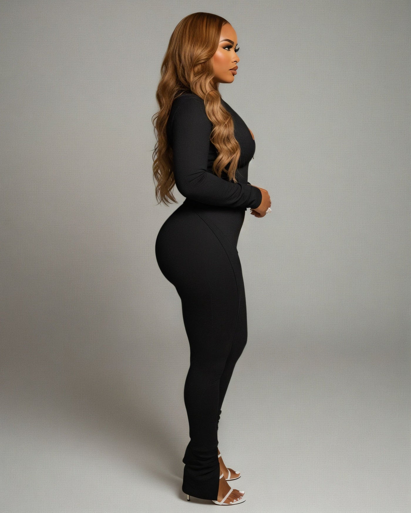 DAVINA Long Sleeve Zip-up Top & Pants Set