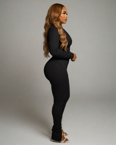 DAVINA Long Sleeve Zip-up Top & Pants Set