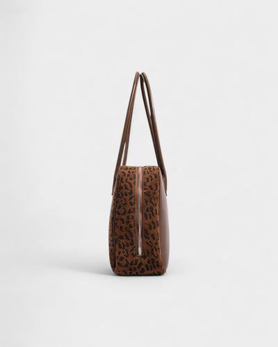 ELVINA Leopard Top-Handle Bag