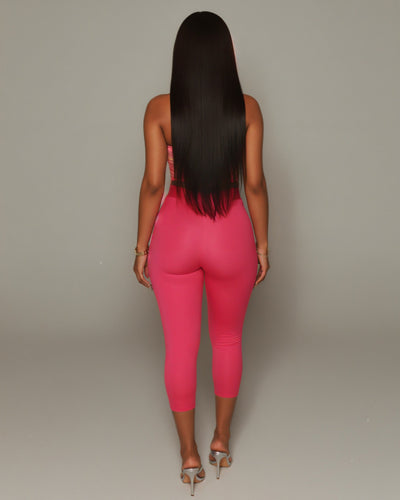 ELLIE Strapless Ring Detail Top & Capri Pants