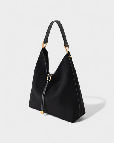 KALIYA Faux Suede Hobo Shoulder Bag