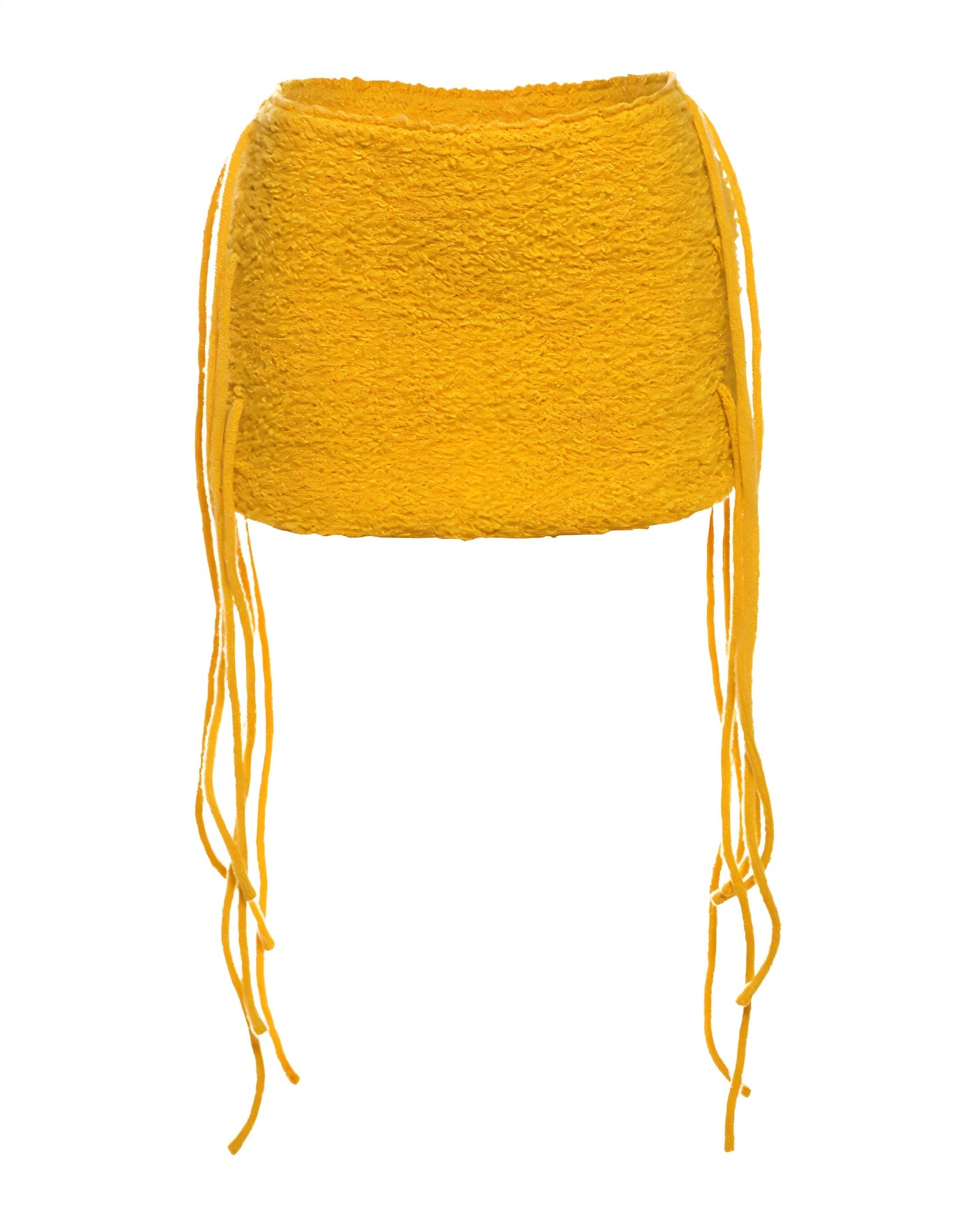 ARAMIE Textured Side Tassel Mini Skirt