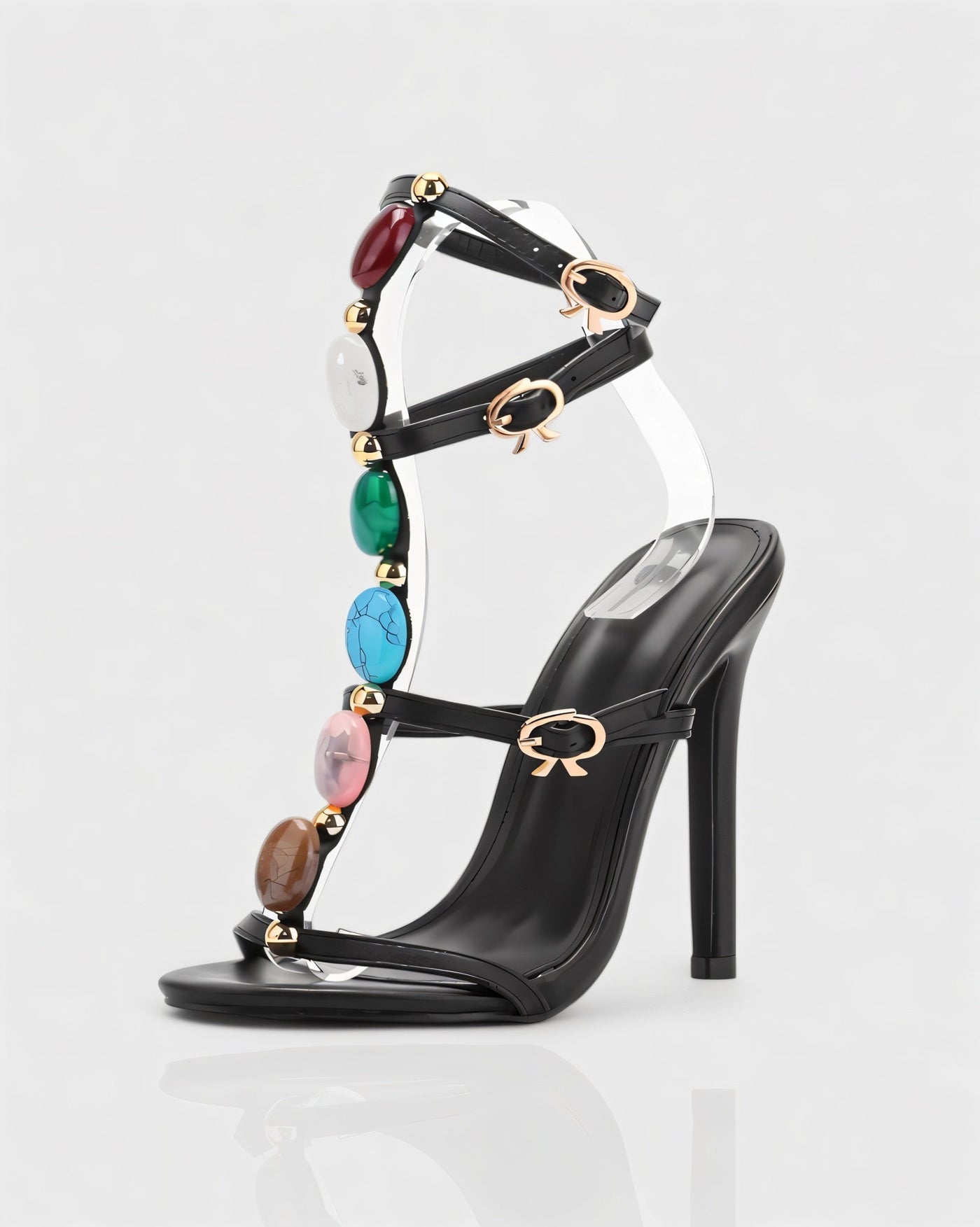 KARA Stiletto Gemstone Heels