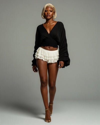 BERYL Long-Sleeve Chiffon Blouse