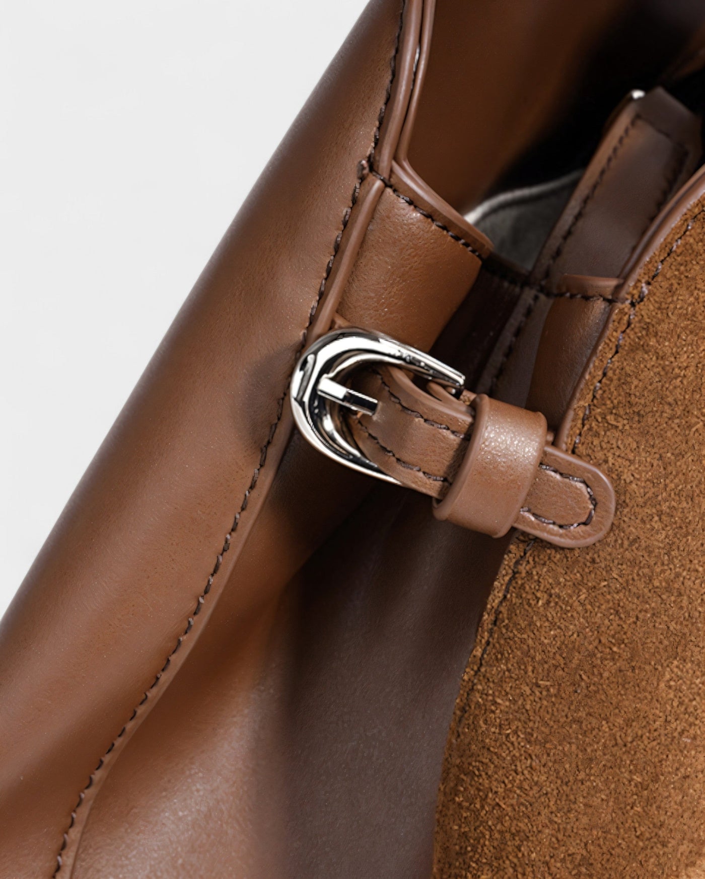 ORLINA Faux Suede Tote with Top Turn-Lock