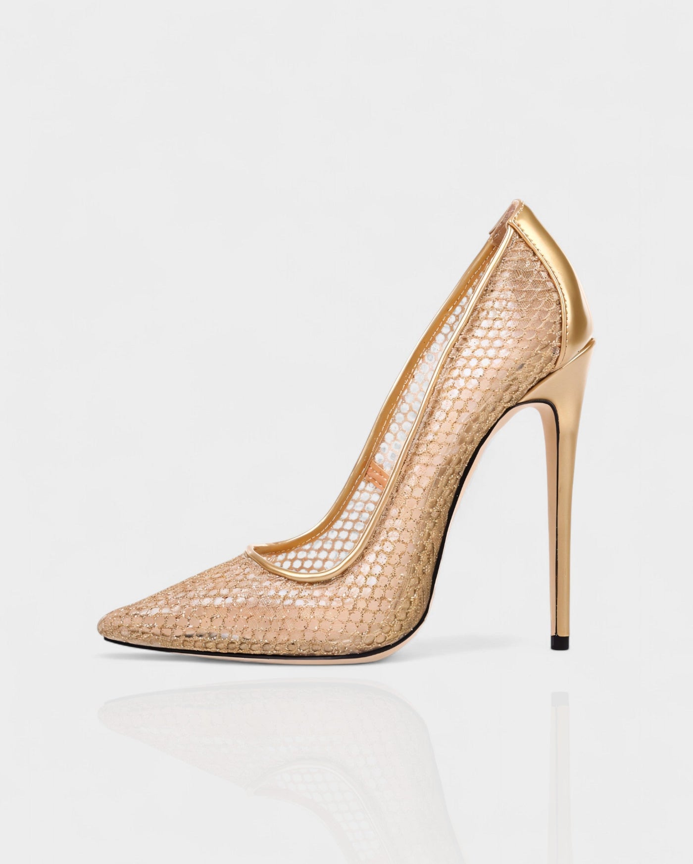 HIYARA Mesh Net Stiletto Heels