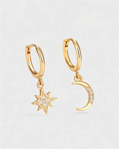 Celestial Star & Moon Earrings
