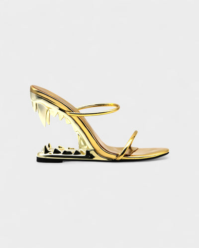 MALAYA Fang Sculpted Heel Sandals