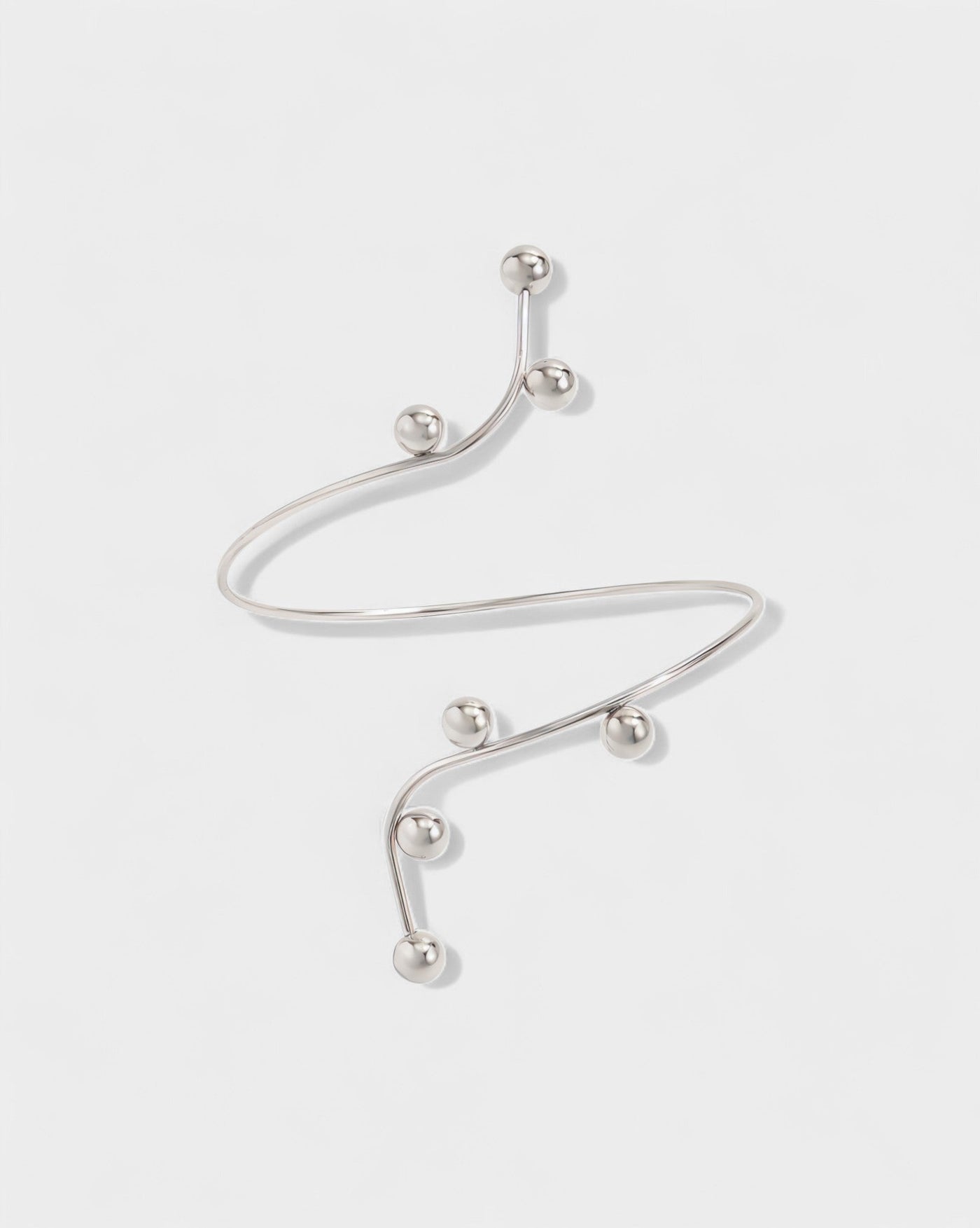 ANAYLA Metal Ball Accent Arm Cuff Bracelet