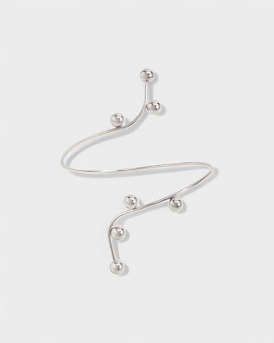 ANAYLA Metal Ball Accent Arm Cuff Bracelet