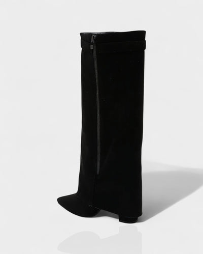 MAISY Straight Pointed-Toe Knee-High Boots