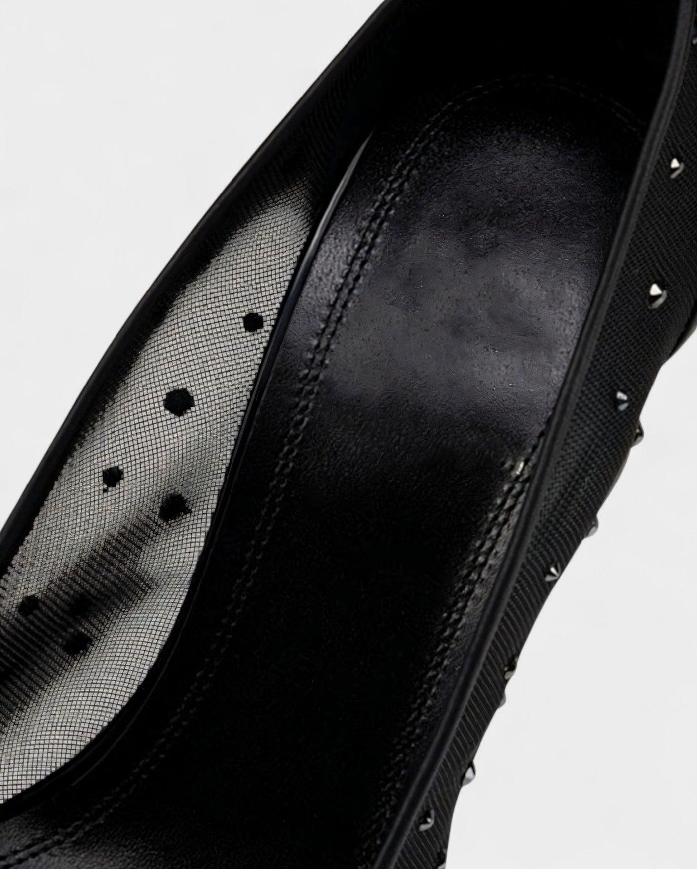 AURIEL Embellished Red Sole Mesh Stiletto Heels