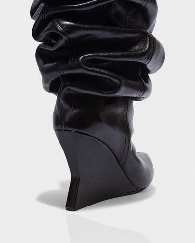 ELOURA Slouch Knee-High Wedge Heel Boots