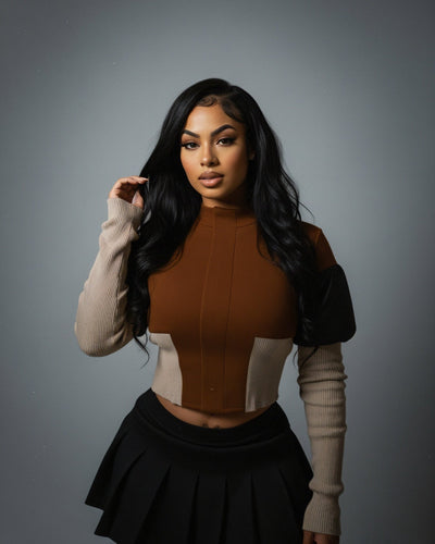 SION Puff Sleeve Cropped Jacket