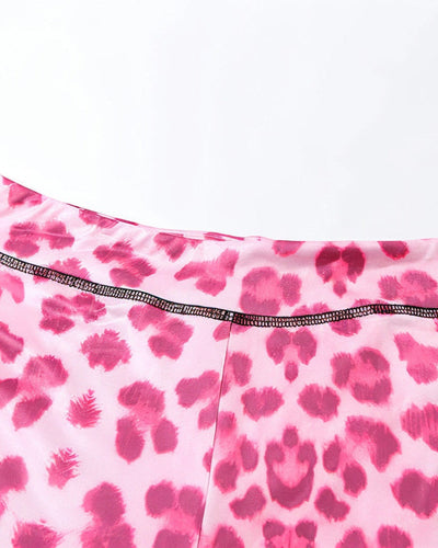 NOA Leopard Zip Up Top & Pants Set