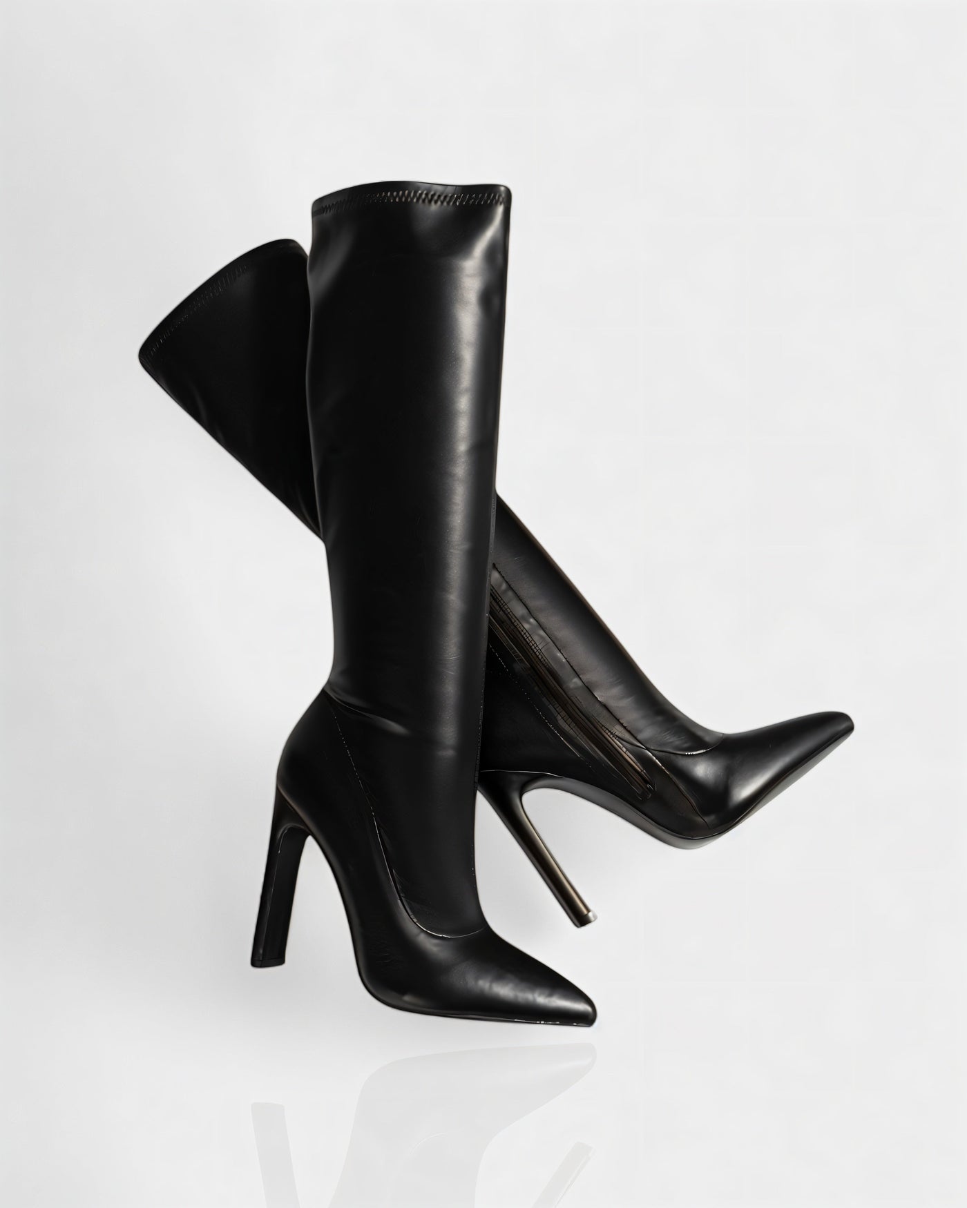 CHARLIE Faux Leather Knee-High Boots