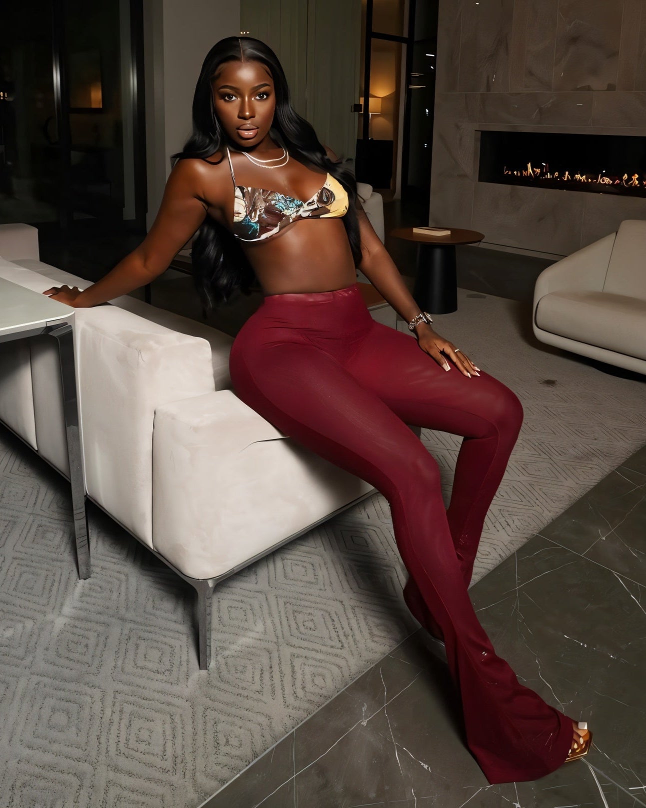 NANCY Bell-bottom Slim Flare Pants