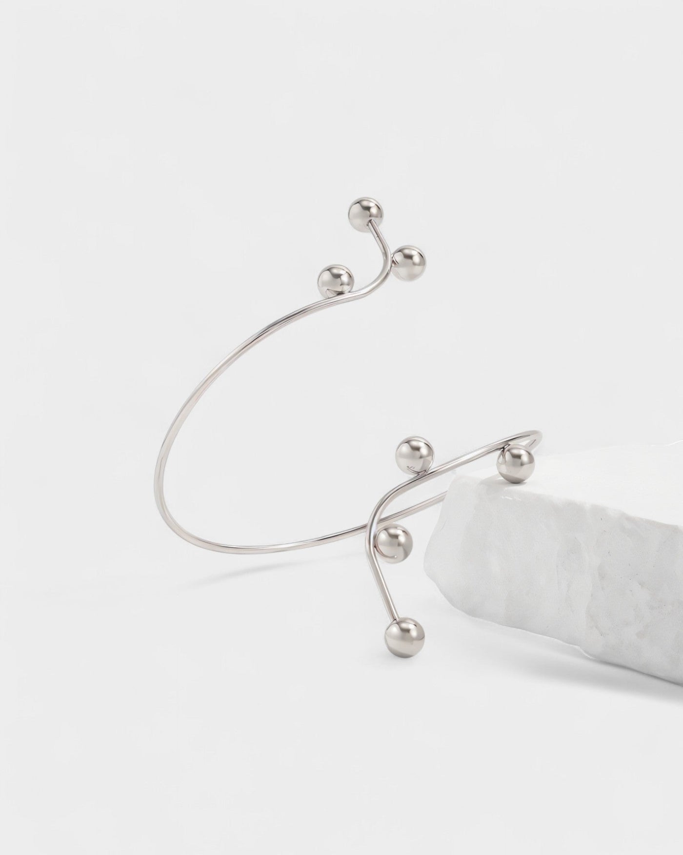 ANAYLA Metal Ball Accent Arm Cuff Bracelet