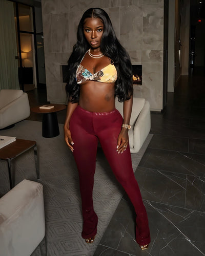 NANCY Bell-bottom Slim Flare Pants