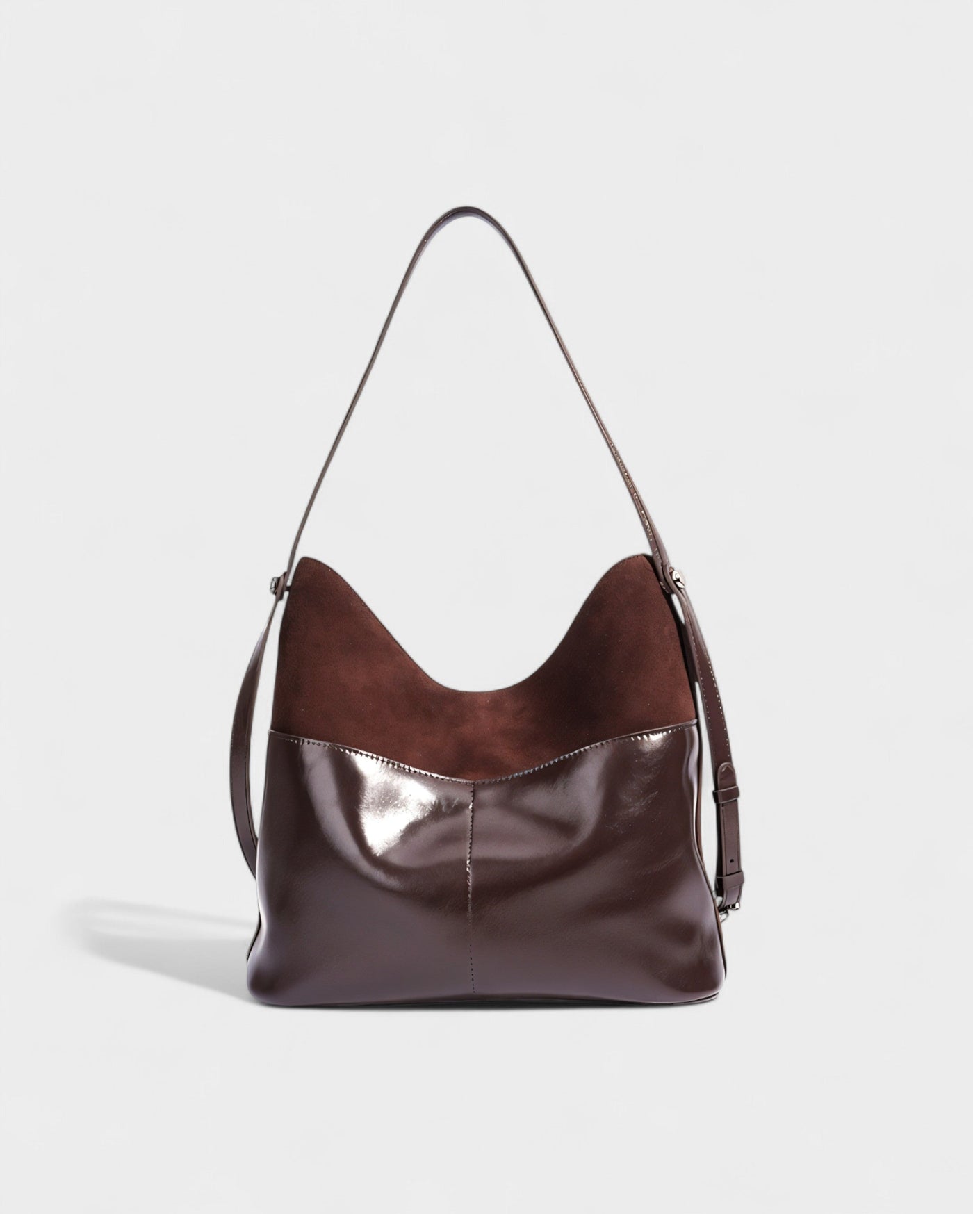 AYLIN Faux Suede Slouch Shoulder Bag