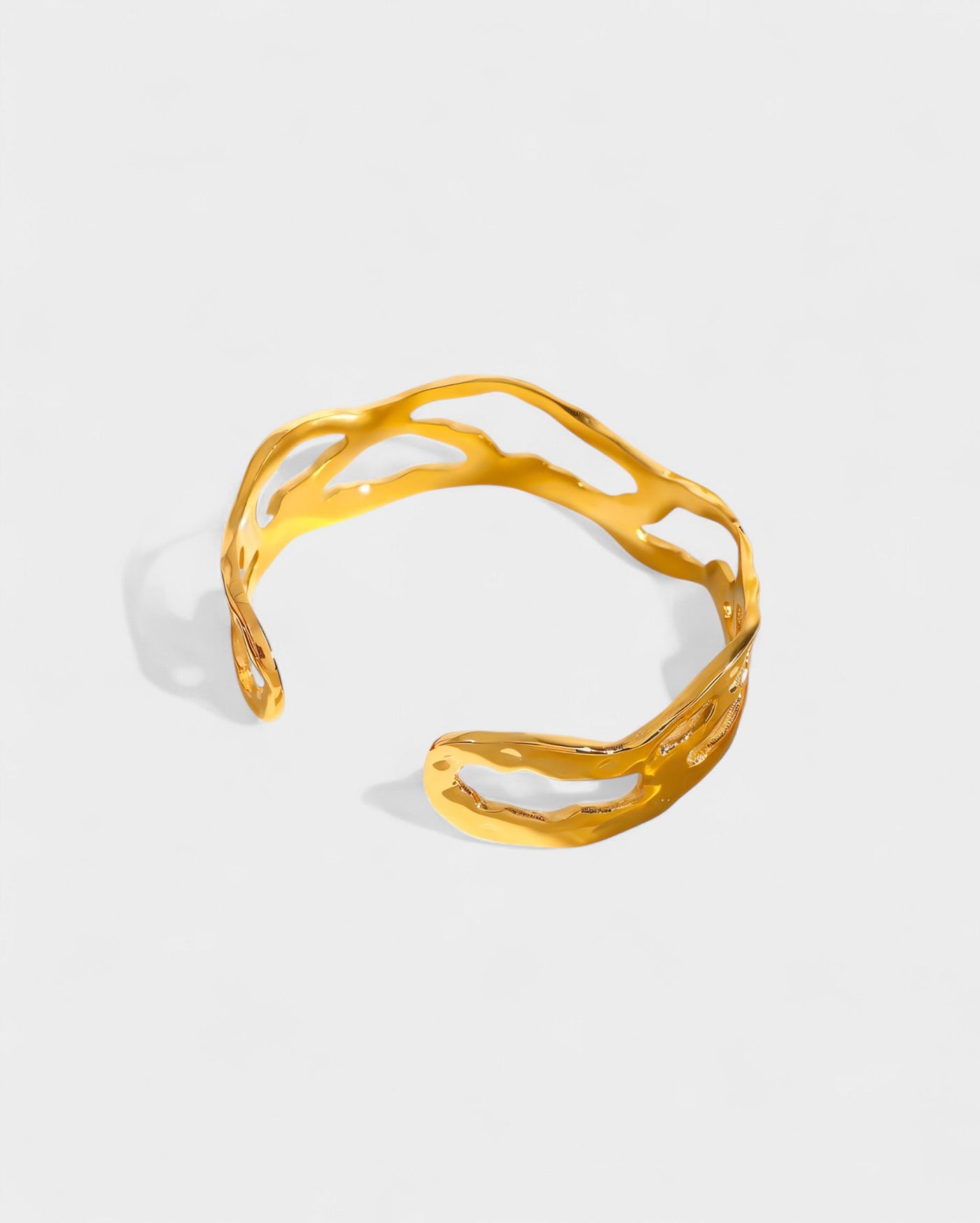 ZELINE Sculpted Gold Cuff Bracelet