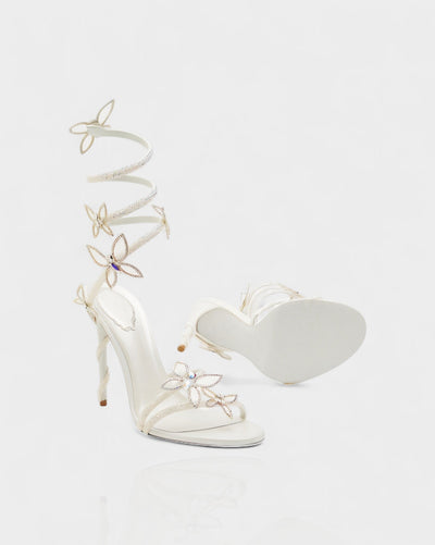 LYNA Crystal Butterfly Spiral High Heels