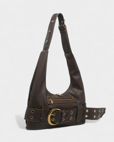 ALEXIS Retro Faux Leather Shoulder Bag