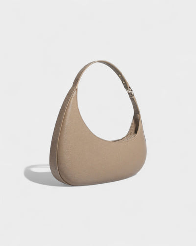 BELVIA Faux Leather Crescent Bag