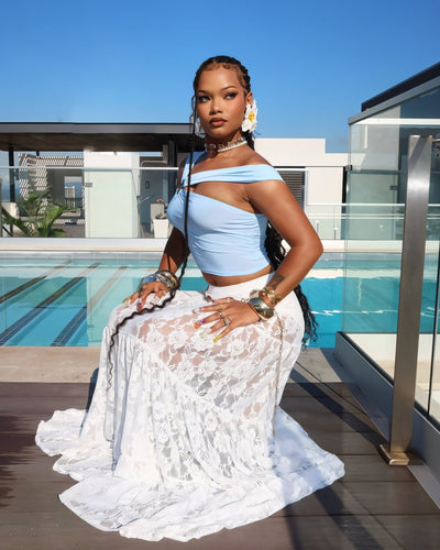 ALAIRE One-Shoulder Ring Accent Top