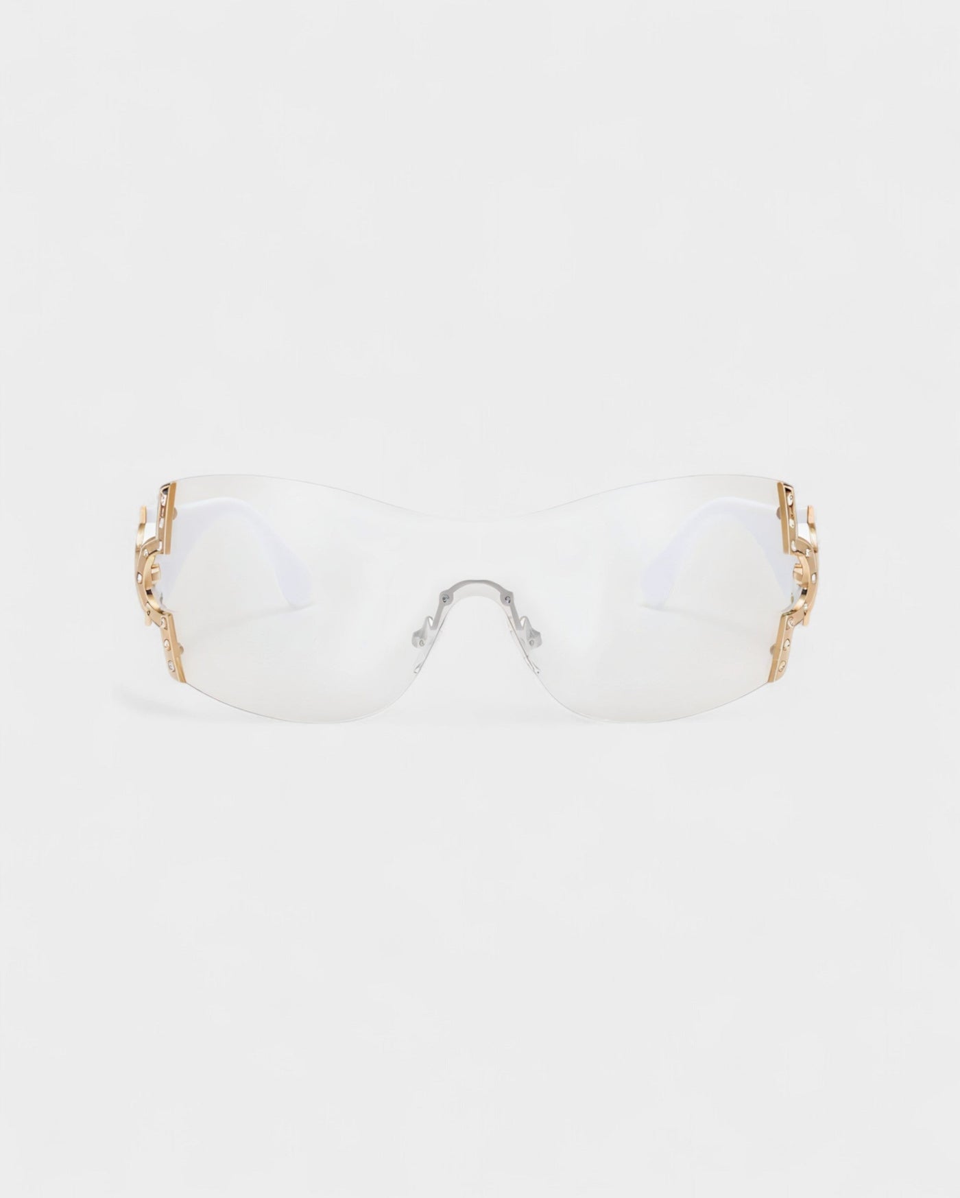 YORAYA Shield Rimless Oversized Sunglasses