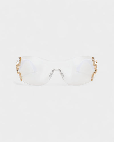 YORAYA Shield Rimless Oversized Sunglasses