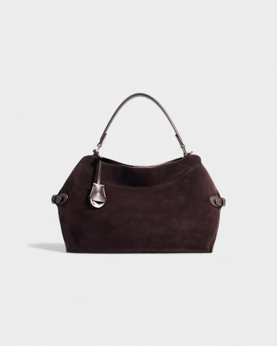 RIZANA Faux Suede Satchel Bag