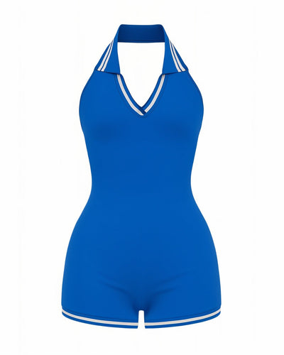 JEYNE Backless Halter Sleeveless Romper