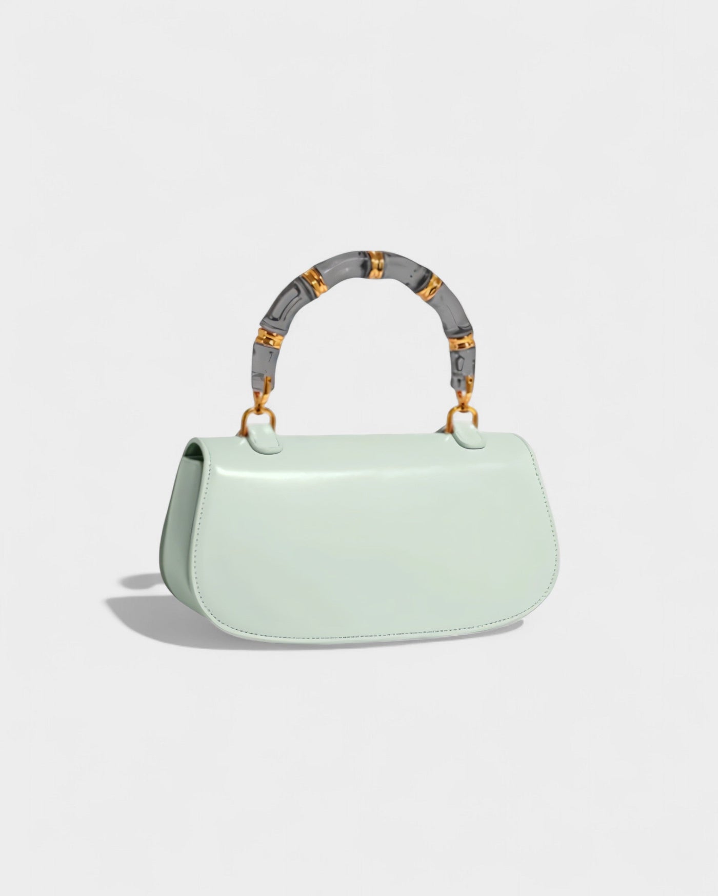 ZARLA Bamboo Handle Faux Leather Bag