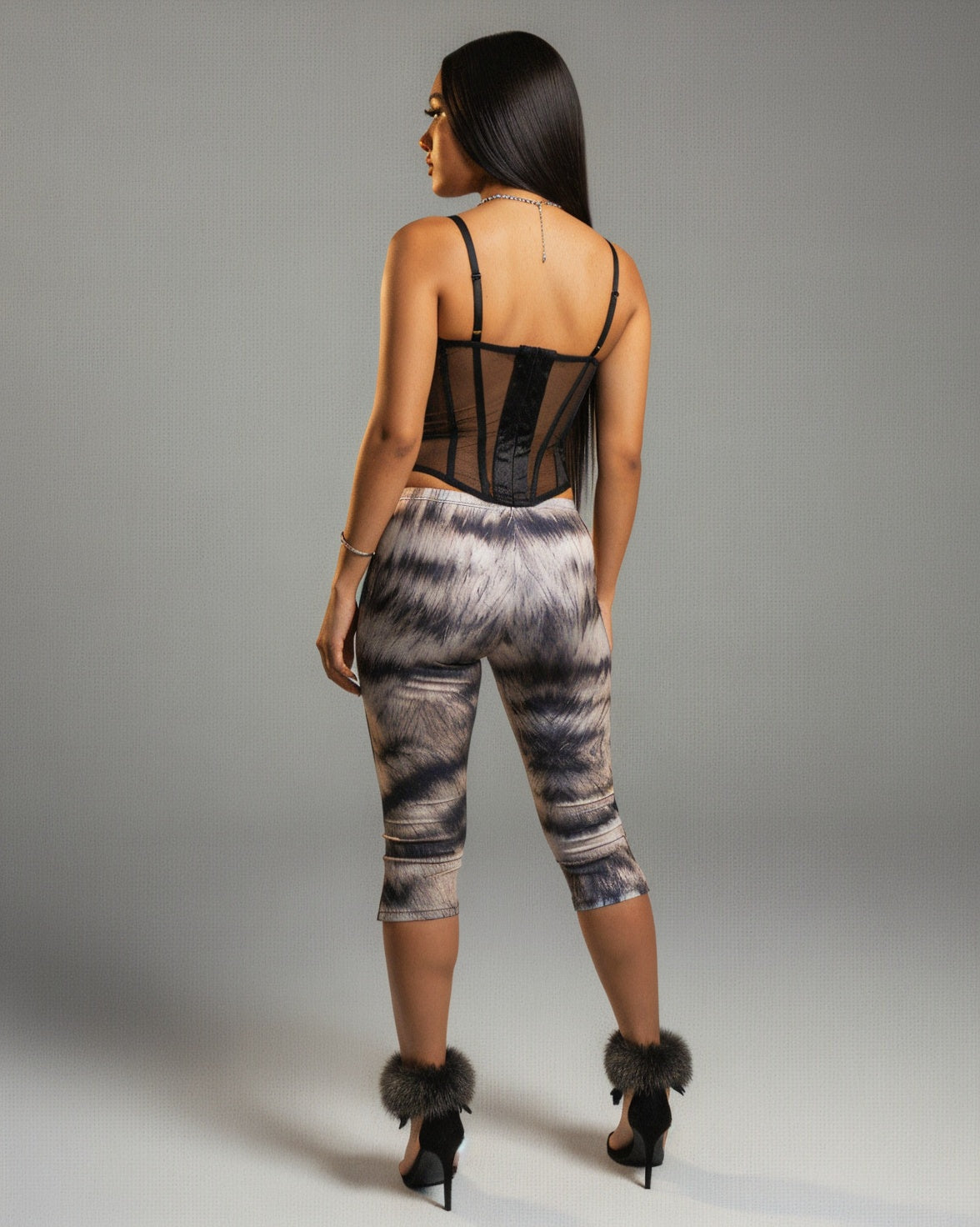MOXIE Zebra Print Capri Pants