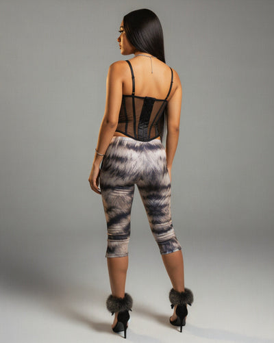 MOXIE Zebra Print Capri Pants
