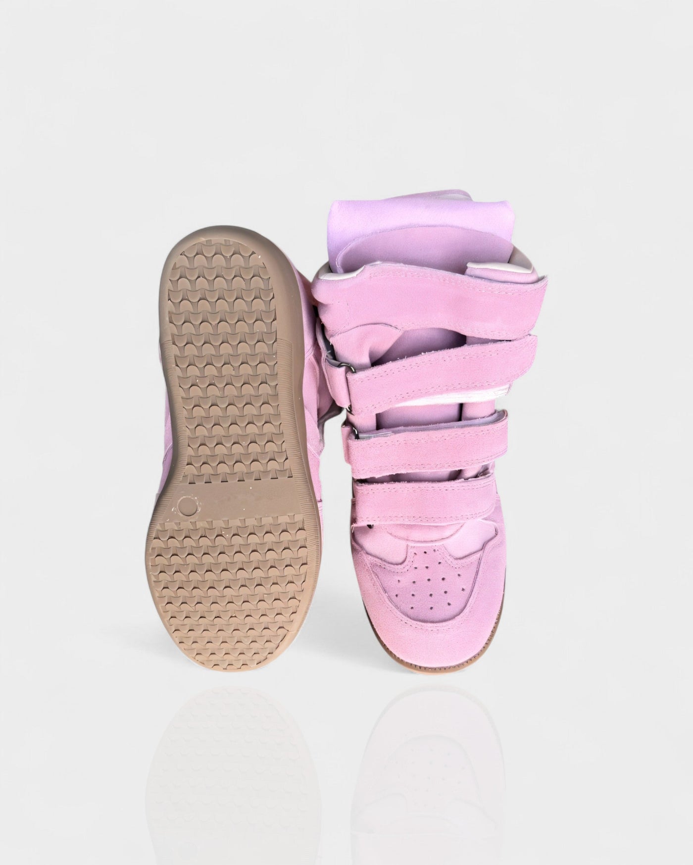 AZURA Suede High-Top Wedge Sneakers