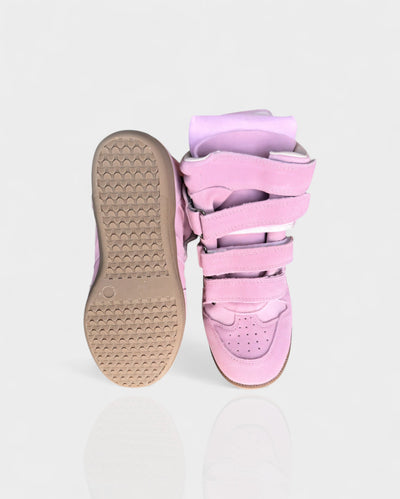 AZURA Suede High-Top Wedge Sneakers