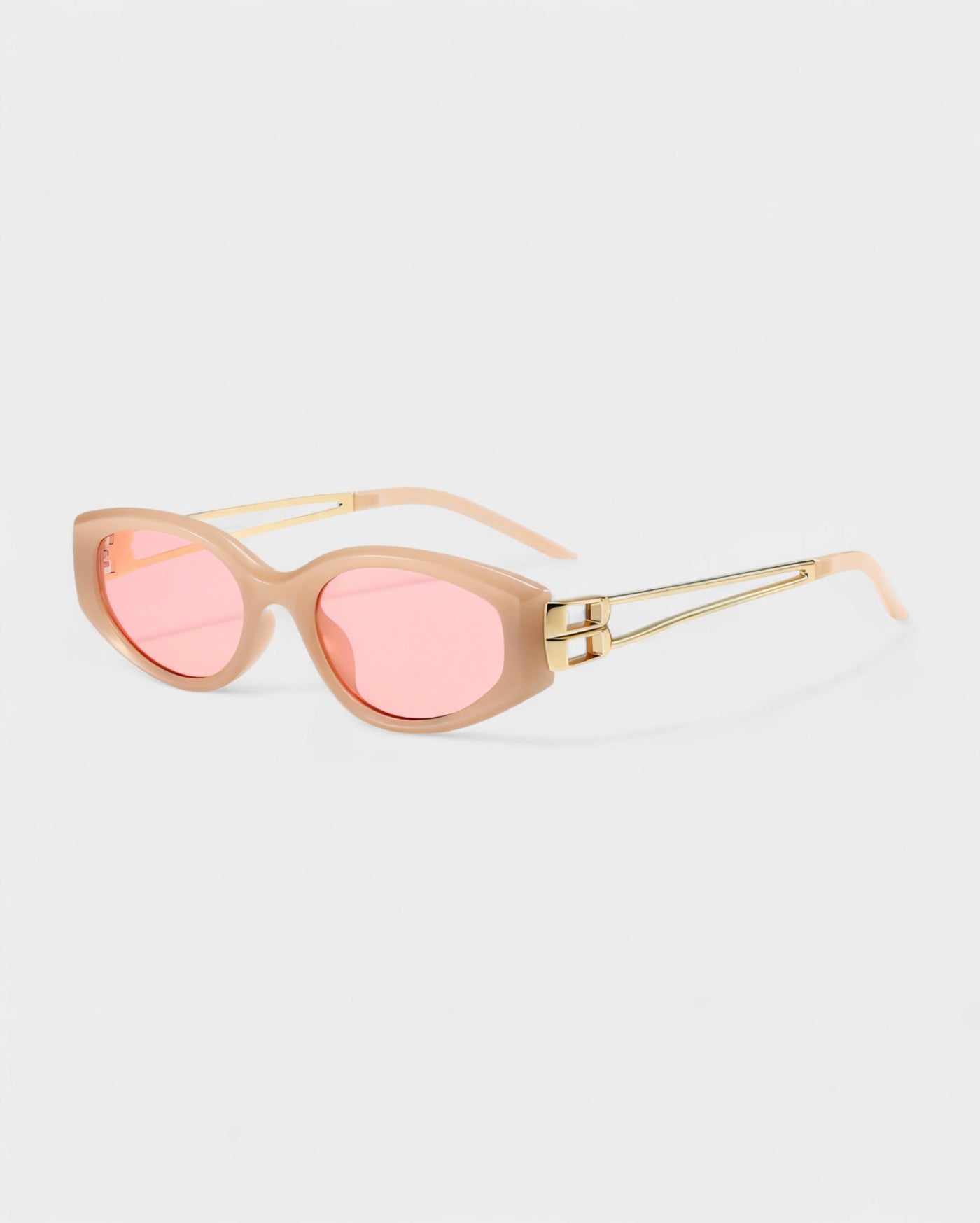 AKARI Modern Cateye Sunglasses with Geometric Arms