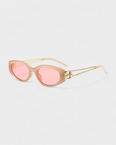 AKARI Modern Cateye Sunglasses with Geometric Arms