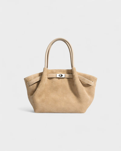 EVANNA Faux Suede Leather Shoulder Tote Bag