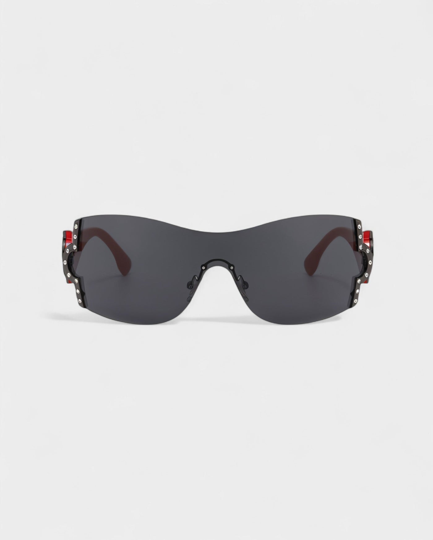 YORAYA Shield Rimless Oversized Sunglasses