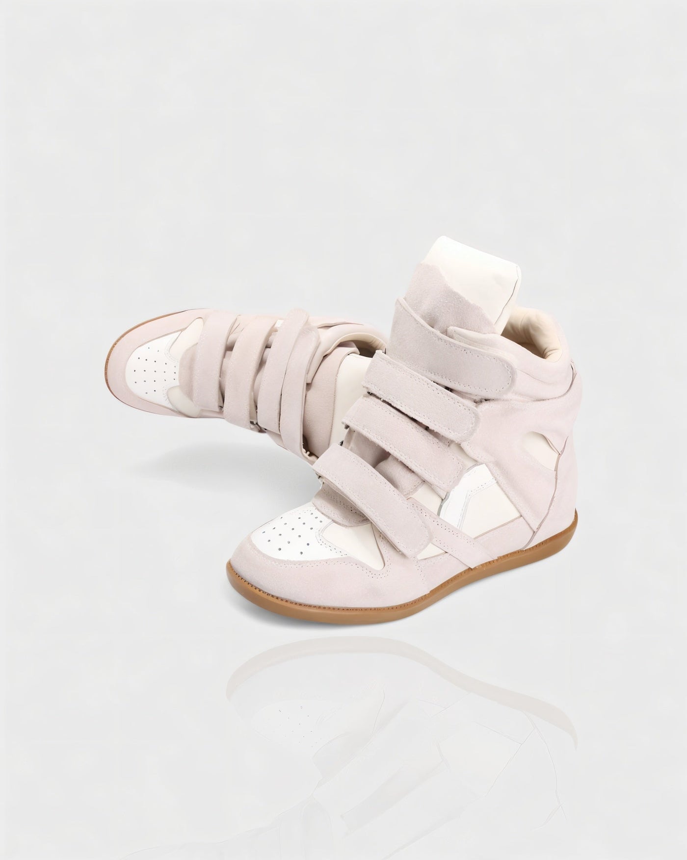 AZURA Suede High-Top Wedge Sneakers