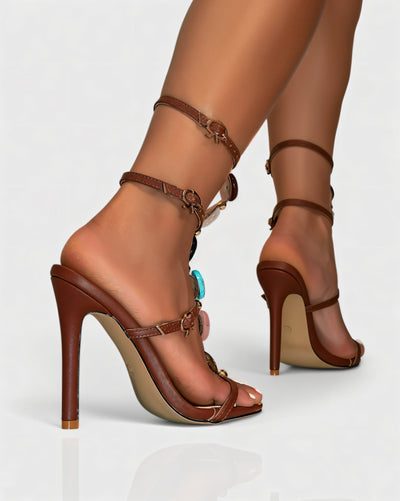 KARA Stiletto Gemstone Heels